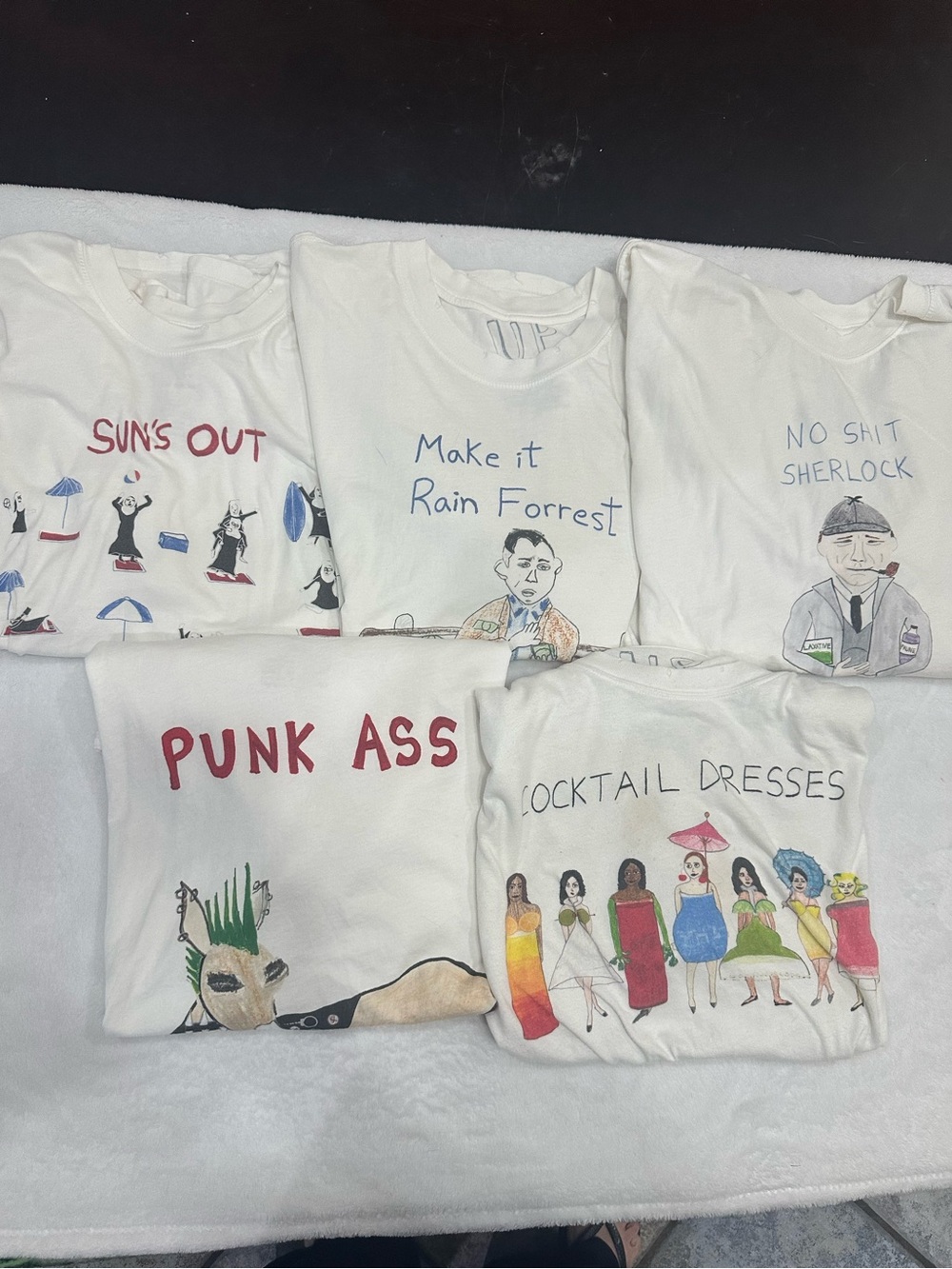 White Graphic Short Sleeve Tee - Assorted Sayings